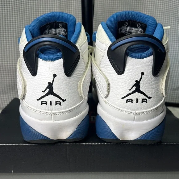 Jordan  White and Blue Sneakers - Picture 3 of 6